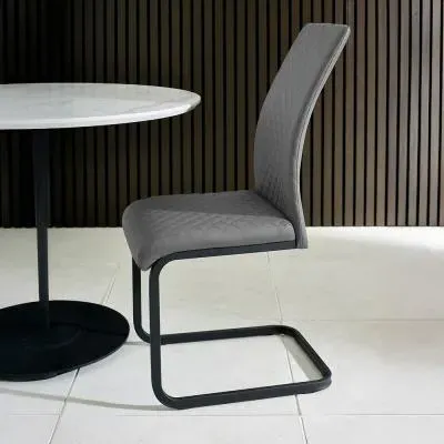 Xavier Cantilever Dining Chairs Set of 4 - Grey image