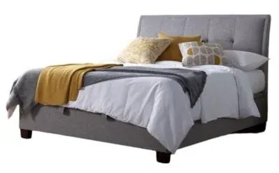 Accent Marbella Ottoman Storage Bed - Grey, Fabric