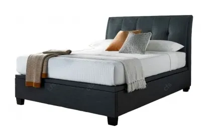 Accent Ottoman Storage Bed - Slate, Fabric