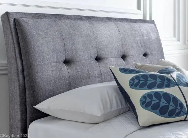 Accent Vogue Ottoman Storage Bed - Grey, Fabric