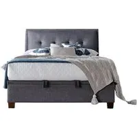 Accent Vogue Ottoman Storage Bed - Grey, Fabric