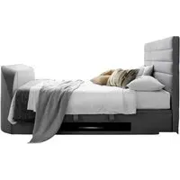 Appleton Ottoman Storage TV Bed - Marbella Grey, Fabric