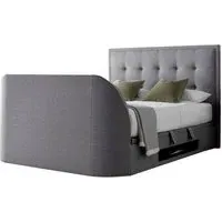 Falmer Marbella Ottoman Storage TV Bed - Grey, Fabric