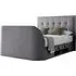 Falmer Marbella Ottoman Storage TV Bed - Grey, Fabric