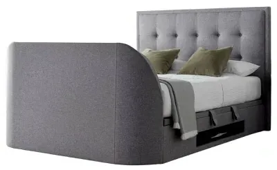 Falmer Marbella Ottoman Storage TV Bed - Grey, Fabric image