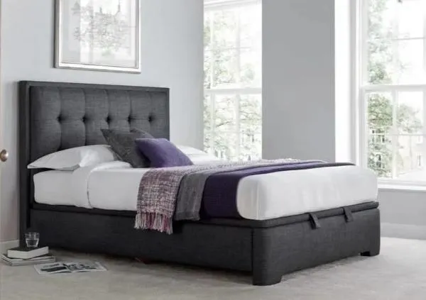 Falstone Ottoman Storage Bed - Pendle Slate, Fabric