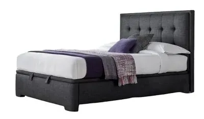 Falstone Ottoman Storage Bed - Pendle Slate, Fabric