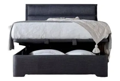 Kirkby Ottoman Storage Bed - Pendle Slate, Fabric