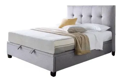 Walkworth Ottoman Storage Bed - Dark Grey, Fabric image