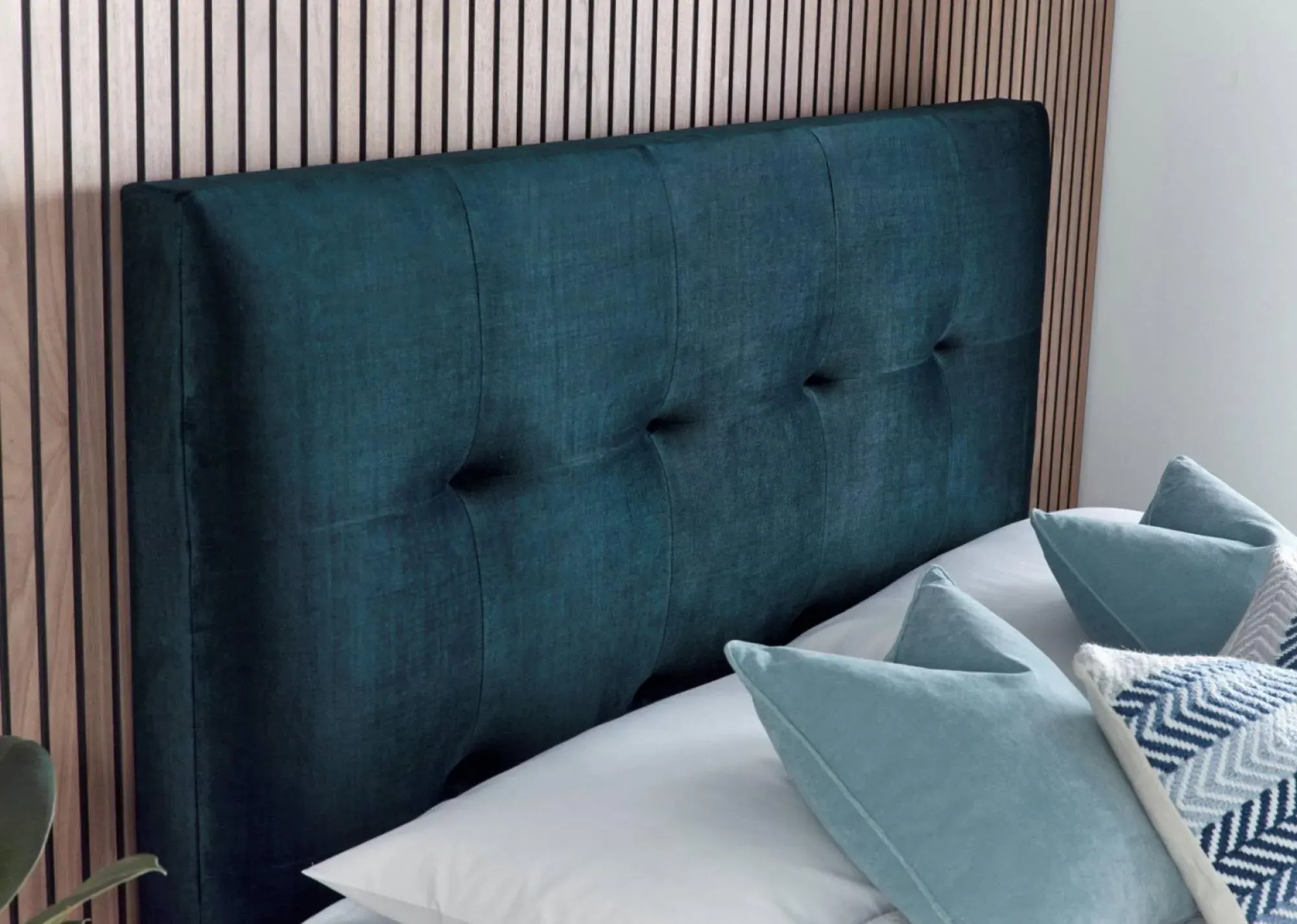 Walkworth Ottoman Storage Bed - Deep Ocean Blue, Fabric