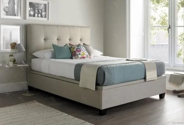 Walkworth Ottoman Storage Bed - Oatmeal, Fabric