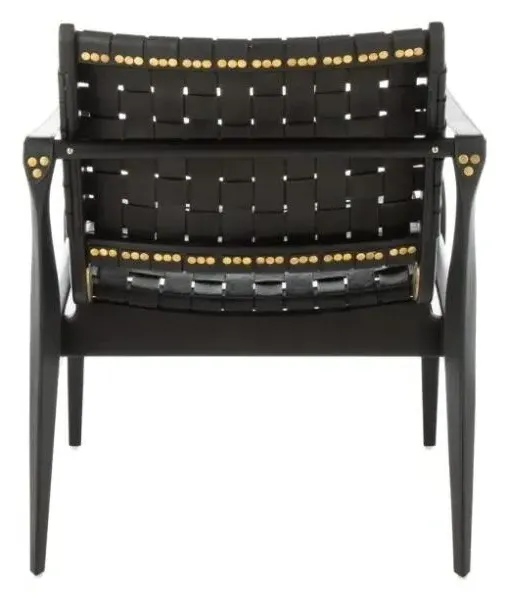 Bergerac Armchair - Black, Leather
