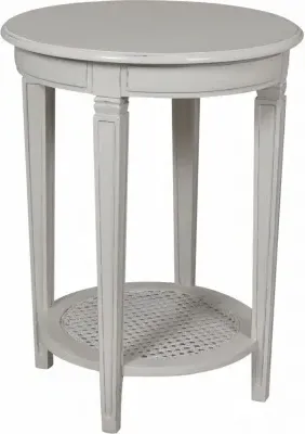 Bonaparte Round Side Table - Putty