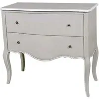 Chateau French 2 Drawer Chest - Distressed Linen