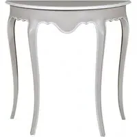 Chateau French Half Moon Console Table - Distressed Linen