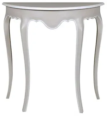 Chateau French Half Moon Console Table - Distressed Linen image