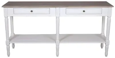 Delphine 2 Drawer Console Table - Off-White