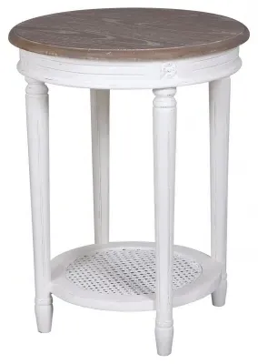 Delphine French Round Side Table - Off-White image
