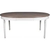Delphine Round Extending Dining Table - Off-White