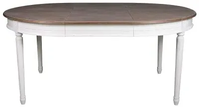 Delphine Round Extending Dining Table - Off-White image