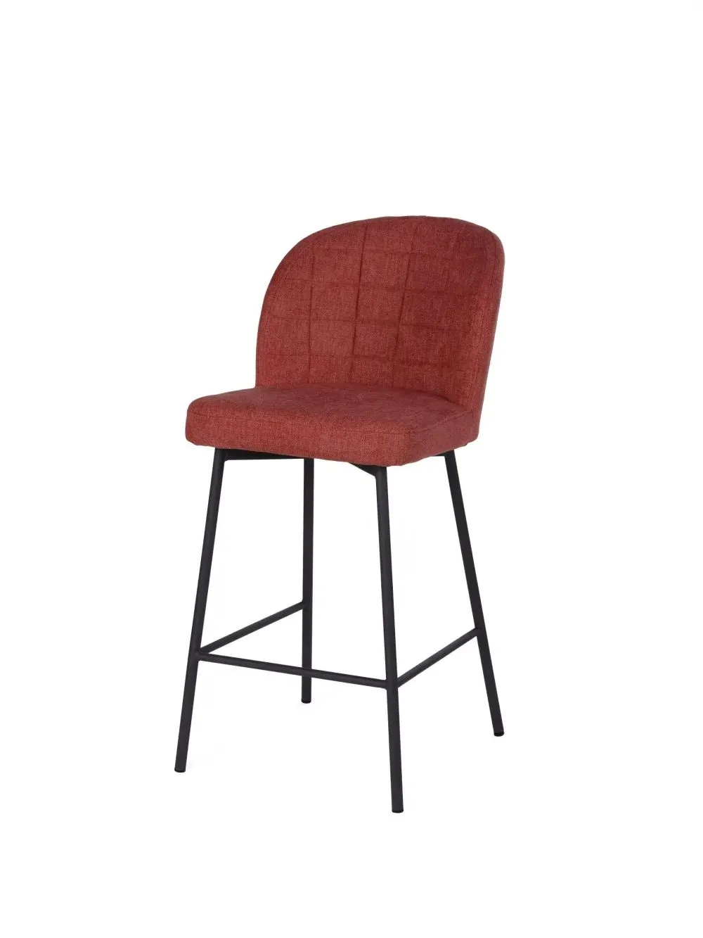 Falun Fabric Counter Stool - Red