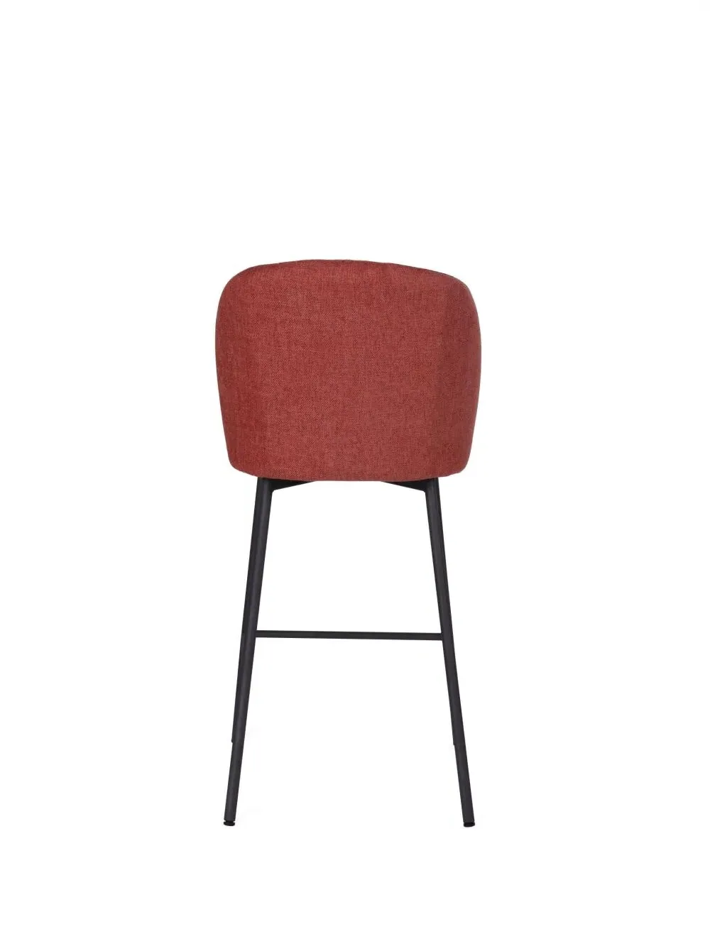 Falun Fabric Counter Stool - Red