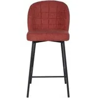Falun Fabric Counter Stool - Red