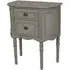 Gustine 2 Drawer Bedside Cabinet - French Grey