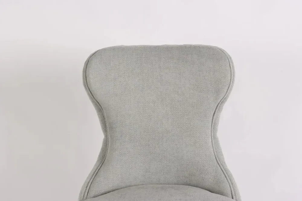 Ivins Counter Stool with Button Back - Grey