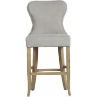 Ivins Counter Stool with Button Back - Grey