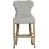 Ivins Counter Stool with Button Back - Grey