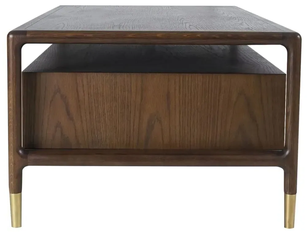 Lafe 2 Drawer Coffee Table - Walnut