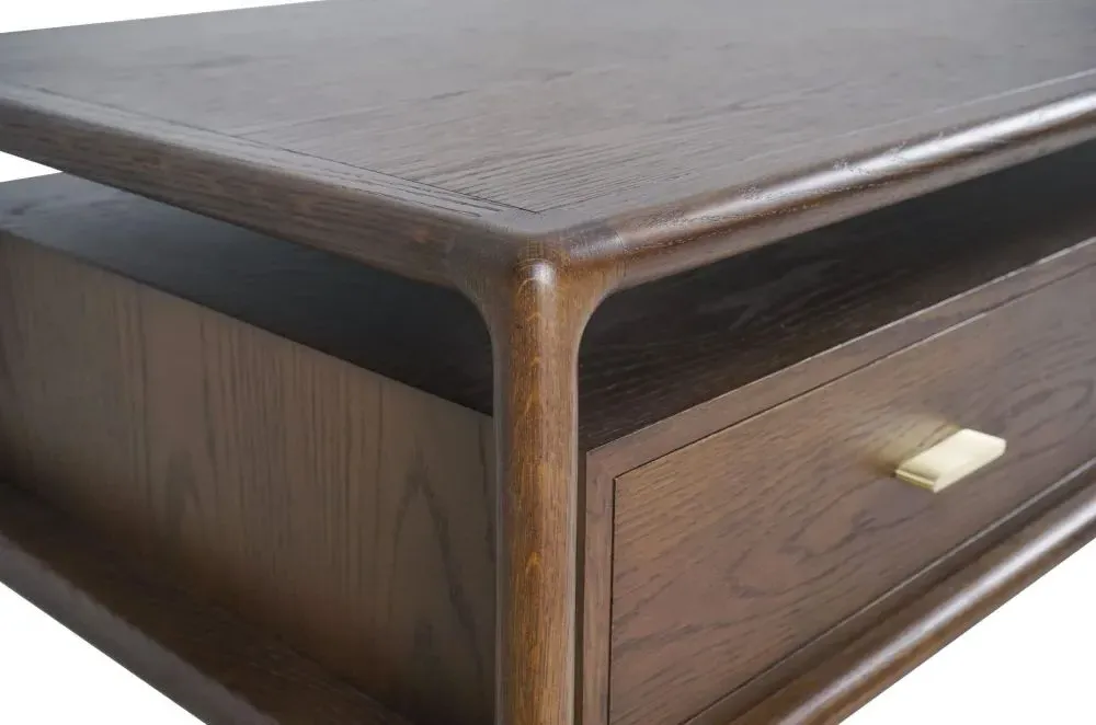 Lafe 2 Drawer Coffee Table - Walnut