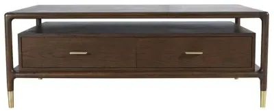 Lafe 2 Drawer Coffee Table - Walnut
