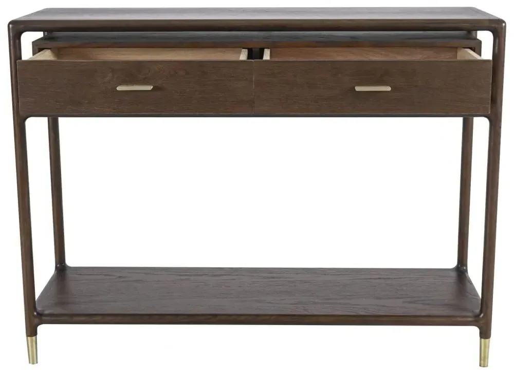 Lafe 2 Drawer Console Table - Walnut