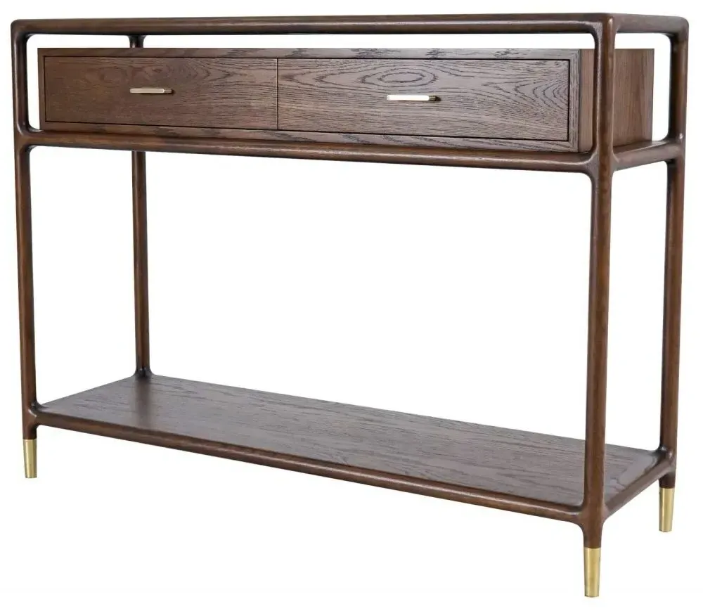 Lafe 2 Drawer Console Table - Walnut