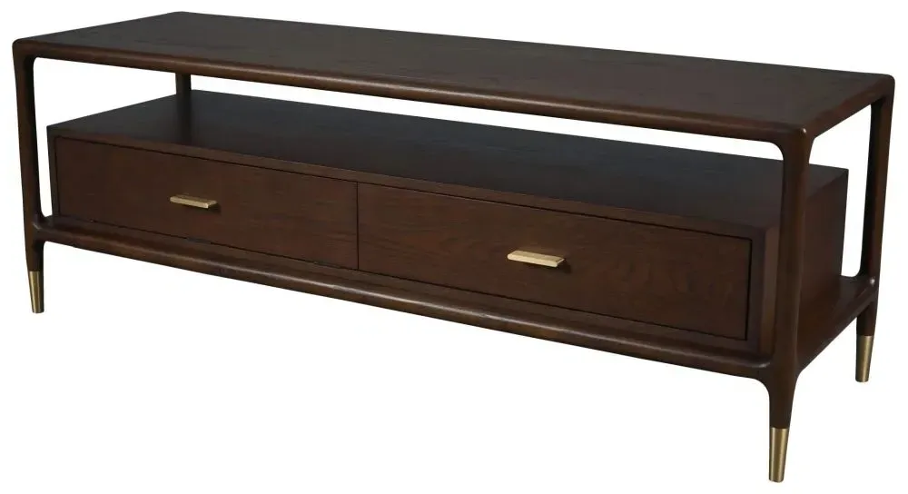 Lafe 2 Drawer TV Unit - Walnut
