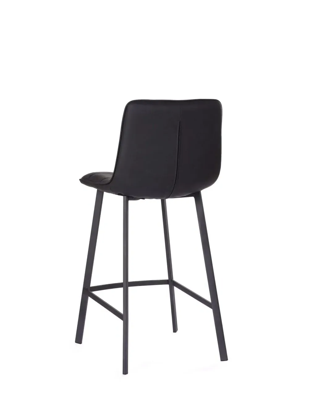 Laketon Counter Stool Set of 2 - Black, PU Leather