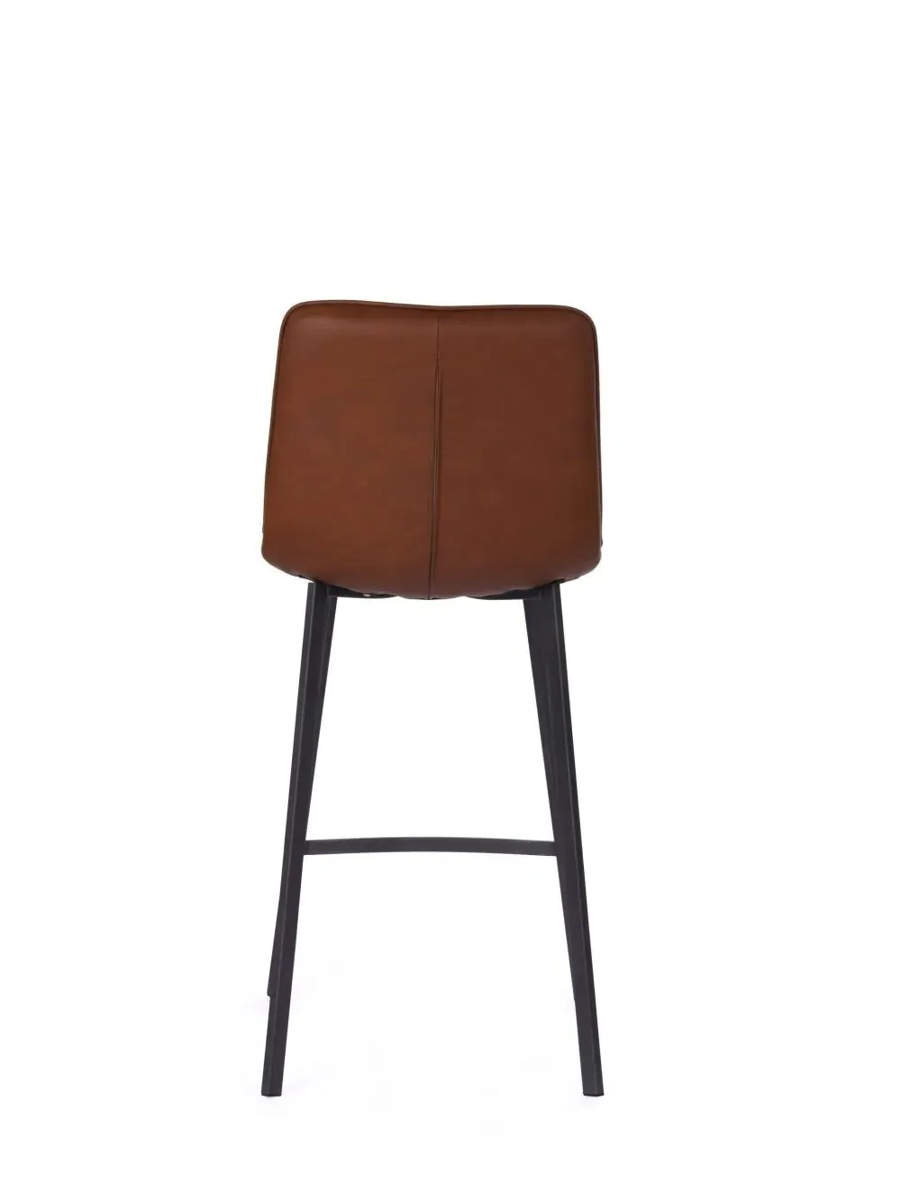 Laketon Counter Stool Set of 2 - Cognac, PU Leather