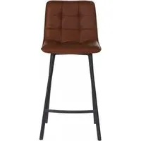 Laketon Counter Stool Set of 2 - Cognac, PU Leather
