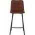 Laketon Counter Stool Set of 2 - Cognac, PU Leather