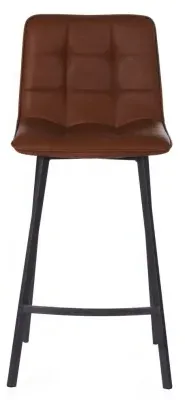Laketon Counter Stool Set of 2 - Cognac, PU Leather