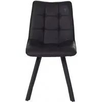Laketon Dining Chair Set of 2 - Black, PU Leather