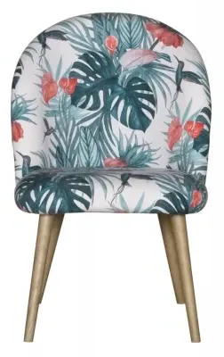 Nantes Printed Fabric Chair - Vibrant Green image