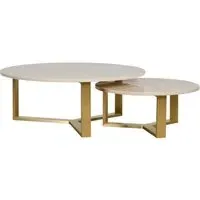 Olga Marble Top Coffee Table - Set of 2