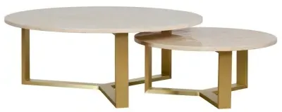 Olga Marble Top Coffee Table - Set of 2 image