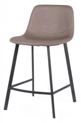 Ryan Counter Stool Set of 2 - Beige, PU Leather image