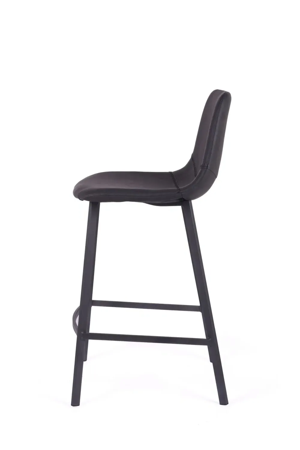 Ryan Counter Stool Set of 2 - Black, PU Leather