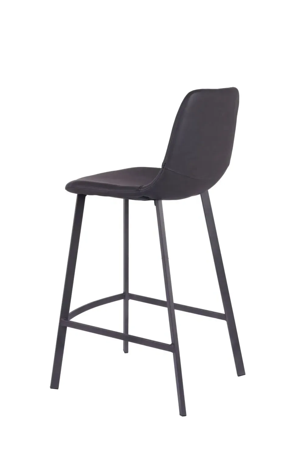 Ryan Counter Stool Set of 2 - Black, PU Leather