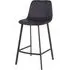 Ryan Counter Stool Set of 2 - Black, PU Leather